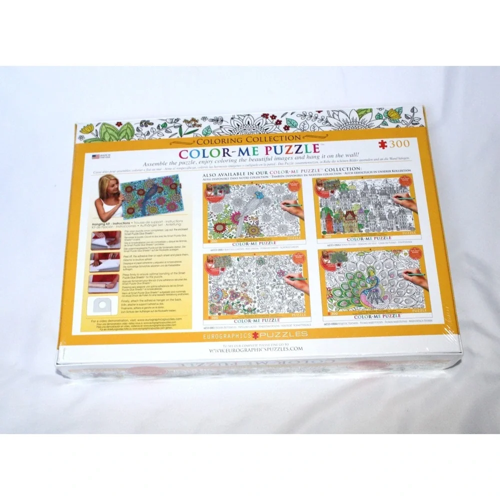 Color Me Puzzle Hidden Butterflies 300 Pc Eurographics Anti Stress Activity NEW